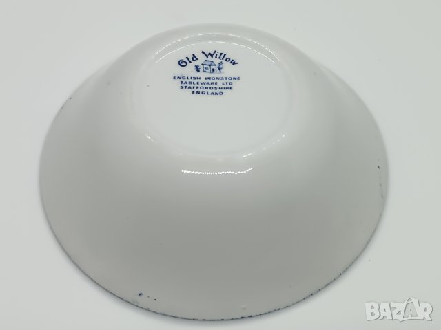 Купичка Английски порцелан Old Willow d= 14 см, снимка 3 - Колекции - 42574610