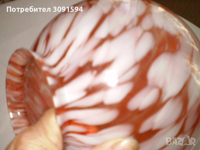 Стар стъклен абажюр глобус многоцветен лампа полюлеи , снимка 8 - Други ценни предмети - 41464980