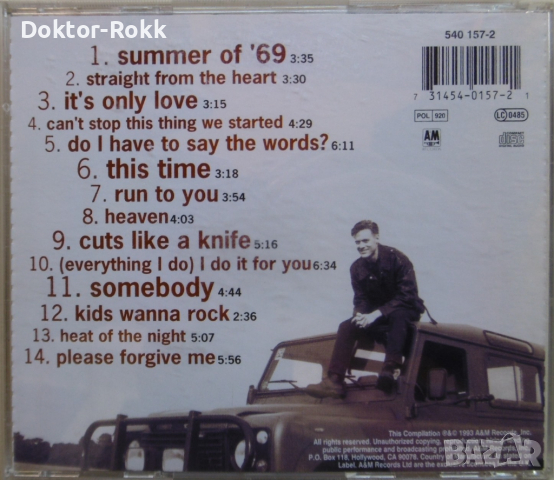  Bryan Adams – So Far So Good (1993, CD), снимка 2 - CD дискове - 36478642