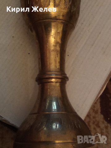 Стара бронзова ваза 24670, снимка 4 - Декорация за дома - 33996311