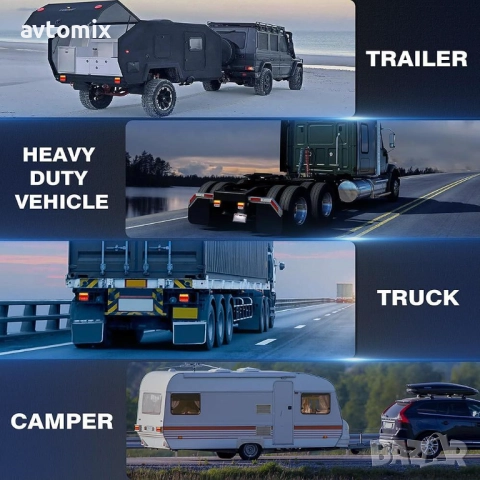 LED стопове за ремаркета и колесари, 12 V, пет функции, с магнит, снимка 15 - Аксесоари и консумативи - 52454061