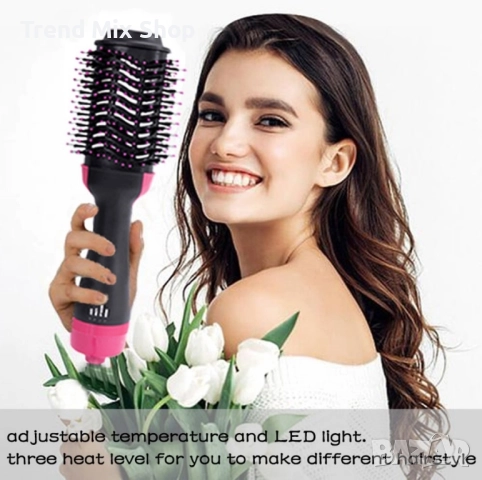 Четка сешоар с горещ въздух 2 в 1 , снимка 7 - Сешоари - 51143260