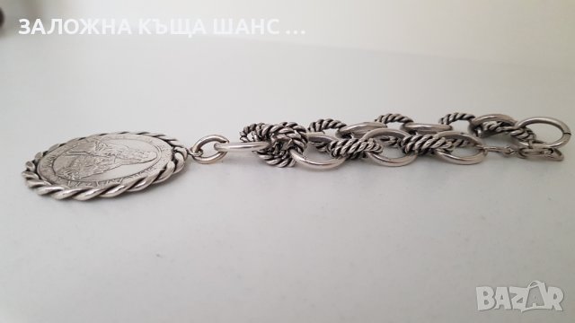 Стара сребърна гривна с монета в обков 1933г San Marino 20 lire, снимка 15 - Антикварни и старинни предмети - 40244005