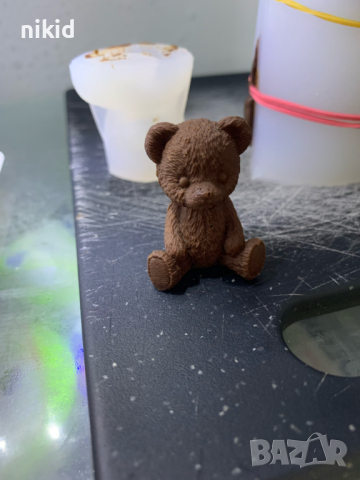 3D малко мече меченце силиконов молд форма фондан шоколад гипс смола свещ сапун, снимка 6 - Форми - 36393343