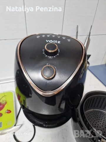 Фритюрник с горещ въздух Voltz V51980I, 1400W, 4.5 l, 80-200 C, Таймер, снимка 6 - Фритюрници - 50767580