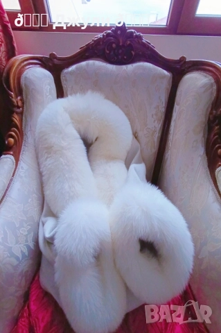 Пухкаво палто от алпака и естествен косъм, снимка 6 - Палта, манта - 52513469