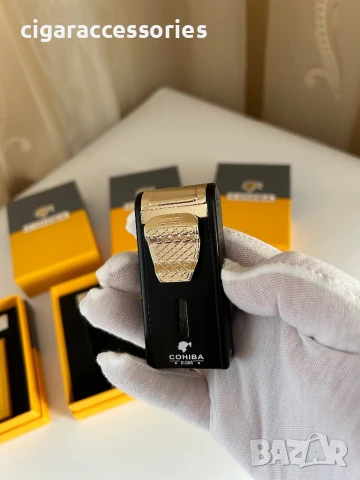 Запалка Cohiba с вградена резачка и пънч – 2 пламъка, снимка 4 - Запалки - 50898652