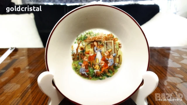 стар български порцелан Изида чиния детски приказки 