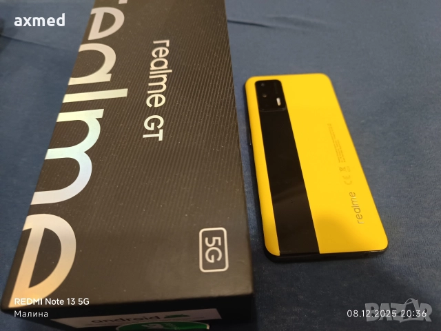 Realme GT, Dual SIM, 256GB, 12GB RAM, 5G, Състезателно жълт
