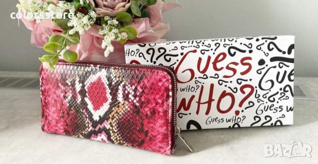 Луксозно портмоне Guess/червен животински принт  код SG-R35P, снимка 3 - Портфейли, портмонета - 41801425