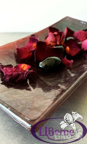 Стъклено, декоративно плато - Ръчна изработка, снимка 3 - Аксесоари за кухня - 40587029