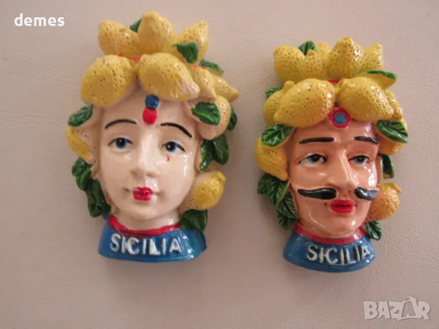 Сет от два броя магнити-мавър от Сицилия, Италия
