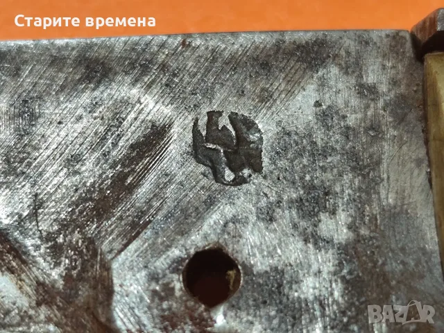 🔪 СТАР АВТОМАТИЧЕН НОЖ С ЧИРЕНИ БИВОЛСКИ РОГ, снимка 5 - Колекции - 56179664