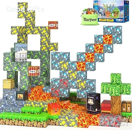 Голям комплект Магнитни кубчета Майнкрафт Minecraft Magnetic Blocks, снимка 2 - Други - 51405530
