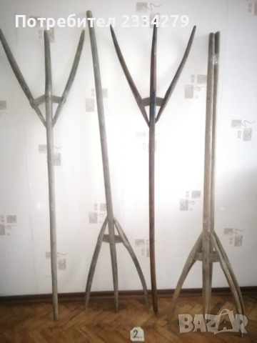 Стари дървени вили за прехвърляне на сено, слама, трева. , снимка 5 - Антикварни и старинни предмети - 52331113