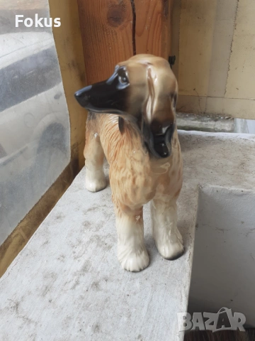 Порцеланова статуетка фигура куче хрътка маркировка порцелан, снимка 3 - Антикварни и старинни предмети - 53436236