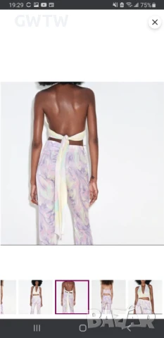 Zara летен панталон красиви цветове, снимка 5 - Панталони - 50765137