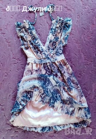 Копринена рокля в змийски принт, снимка 8 - Рокли - 51351721