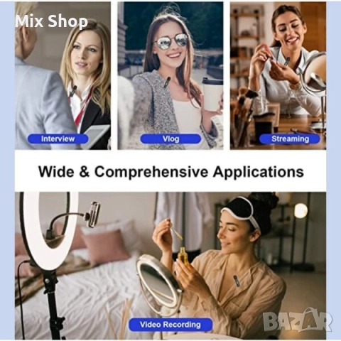 Безжичен микрофон Lavalier , снимка 5 - Микрофони - 52133165