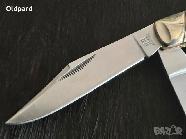 Среден сгъваем джобен нож Sowbelly Imitation Tortoise (Rough Ryder). RR2449, снимка 8 - Ножове - 48627216