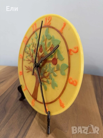 Ръчно изработен часовник - дървото на живота, с луминисцентни цифри, снимка 3 - Стенни часовници - 52954595