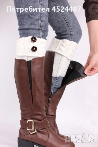 Дамски вълнени плетени гети без пръсти, снимка 7 - Други - 52638869