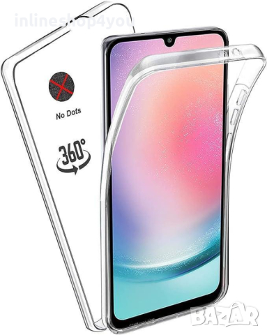 Прозрачен 360° Градуса Кейс Samsung Galaxy A25, снимка 3 - Калъфи, кейсове - 44658633