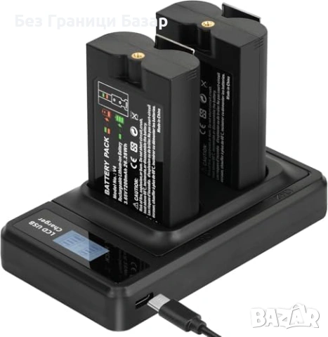 Нови 2 броя 7200mAh батерии за Ring Doorbell 2/3/4 с LED зарядно звънец, снимка 2 - Друга електроника - 53835025