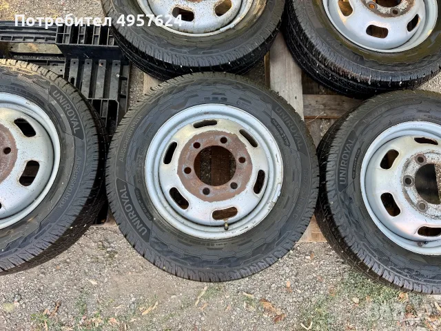 6бр.Джанти 16" 6x170+НОВИ ЗИМНИ ГУМИ Uniroyal 195/75/16C за бус ДВОЙНИ  ГУМИ Iveco Daily(2000-2026), снимка 6 - Гуми и джанти - 56210806