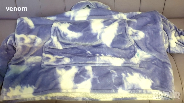 Оригинално Oodie Purple Tie-Dye унисекс, снимка 6 - Суичъри - 44866266