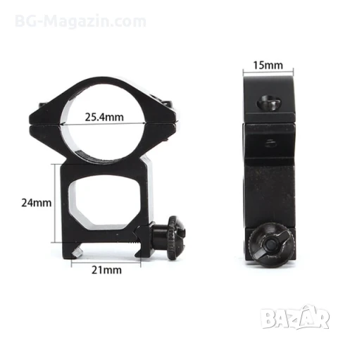 Комплект от две стойки R7 за монтаж на оптика фенер или лазер върху оръжие ловна пушка въздушна, снимка 3 - Оборудване и аксесоари за оръжия - 51091459