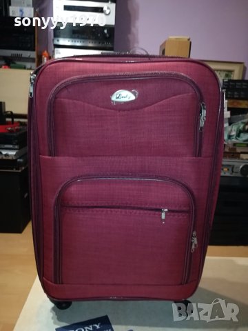 КУФАР 65Х42Х22СМ-ЧЕРВЕН ДЕНИМ 1808231952, снимка 2 - Куфари - 41897525