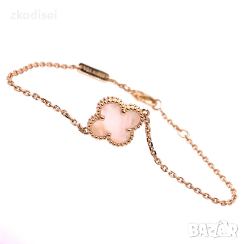 Златна дамска гривна Van Cleef 3,76гр. 17,5см. 14кр. проба:585 модел:37762-4, снимка 2 - Гривни - 53861767