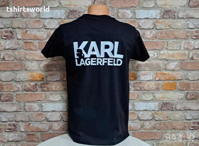 Нова мъжка тениска с дигитален печат Karl Lagerfeld С ГРЪБ, снимка 6 - Тениски - 42649273