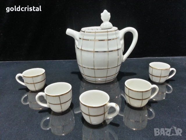 стар български порцелан сервиз за ракия , снимка 2 - Антикварни и старинни предмети - 51887608