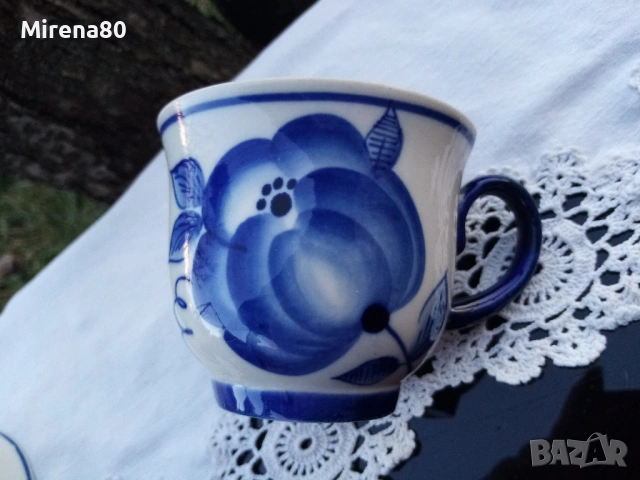 Чаши ГЖЕЛ 300 мл - винтидж !, снимка 3 - Чаши - 53694644