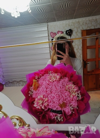 вечен букет от 50 рози , снимка 5 - Други - 52887059