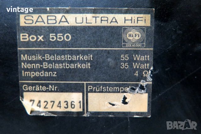SABA ULTRA Hi Fi Box 550, снимка 10 - Тонколони - 40367048