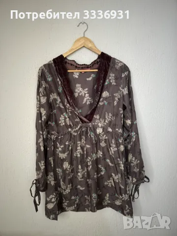 Копринена туника на цветя Vertiges Atelier, снимка 1