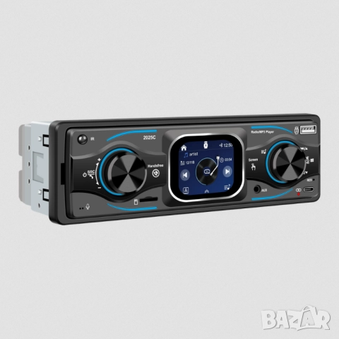 1-DIN автомобилен MP3 плейър с Bluetooth, с ДУ и 2.17” цветен дисплей с тъчскриин 