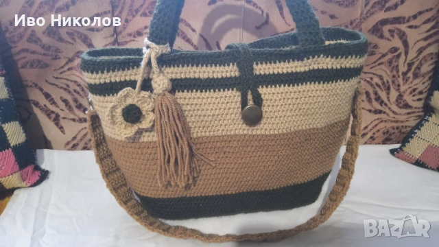 Дамски плетени чанти , снимка 2 - Чанти - 53813987