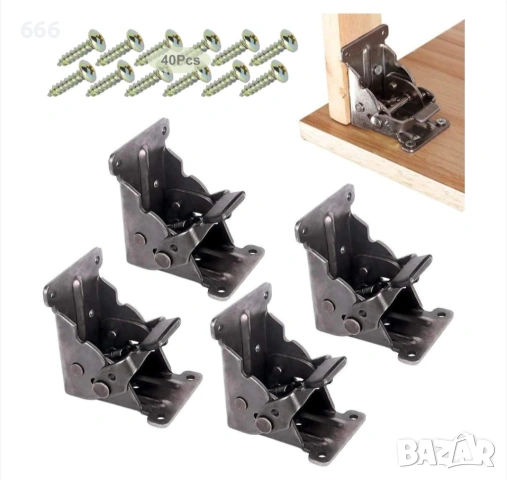 Комплект от 4 панти , стомана, 63x68x54 мм.