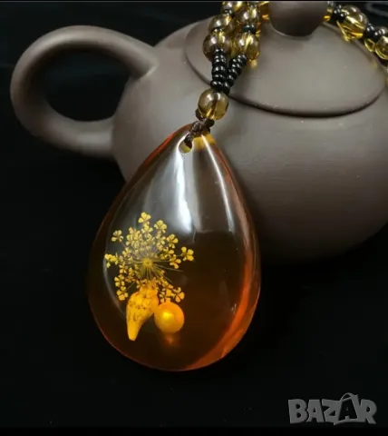 Колие с висулка в бохемски стил, снимка 5 - Колиета, медальони, синджири - 47528523