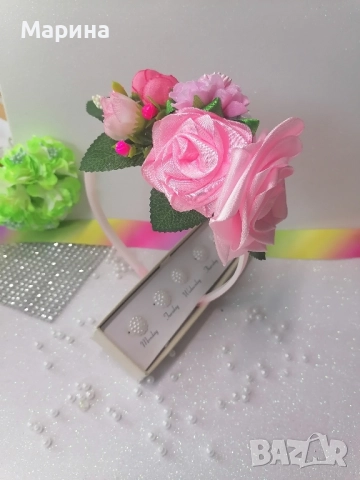 Китка за глава,вариант 15, снимка 10 - Шноли, диадеми, ленти - 51504208