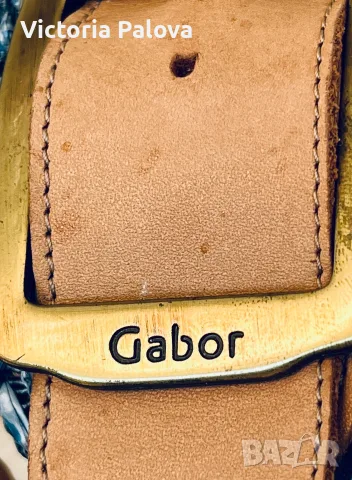  Gabor Nº39, Анатомични кожени чехли GABOR Made in Portugal, стелка 25-25.5 см, снимка 11 - Чехли - 56012817