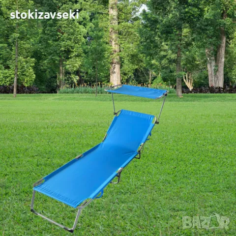 Градински шезлонг Muhler C2013, 188x56x25 cm, снимка 1