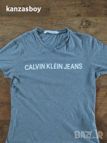 CALVIN KLEIN JEANS - страхотна мъжка тениска ХС, снимка 5 - Тениски - 41763676