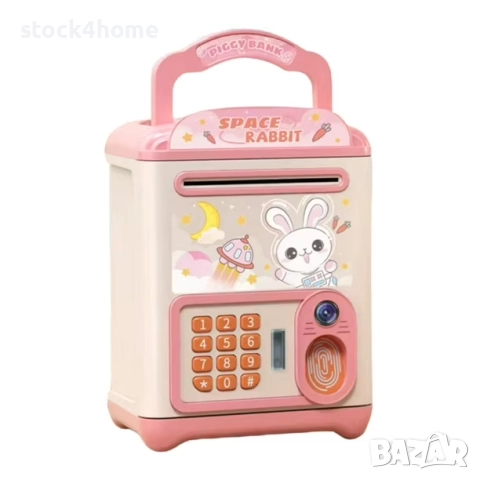 Детска Касичка сейф с клавиатура и пръстов отпечатък, банкомат , снимка 4 - Играчки за стая - 52844931