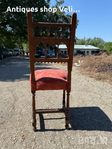 Стар трапезен стол №7294, снимка 2 - Антикварни и старинни предмети - 51250500