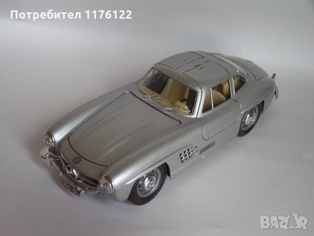 Bburago 1/24 Burago '54 Mercedes Benz 300 SL Бураго Мерцедес Бенц Made In Italy, снимка 3 - Коли, камиони, мотори, писти - 35841509
